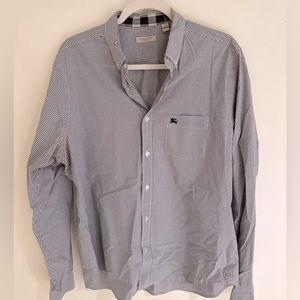 Gray checkered Burberry Button Down Shirt